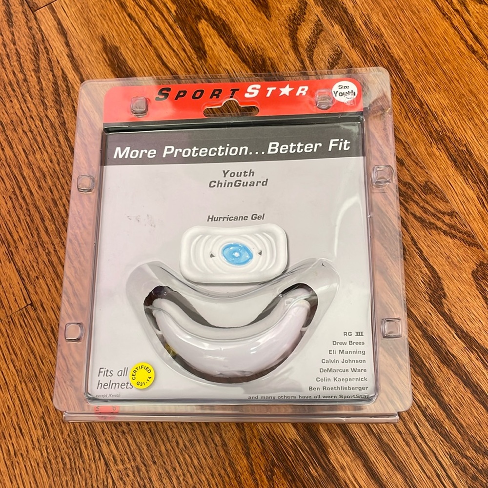 Youth chin guard for football helmet